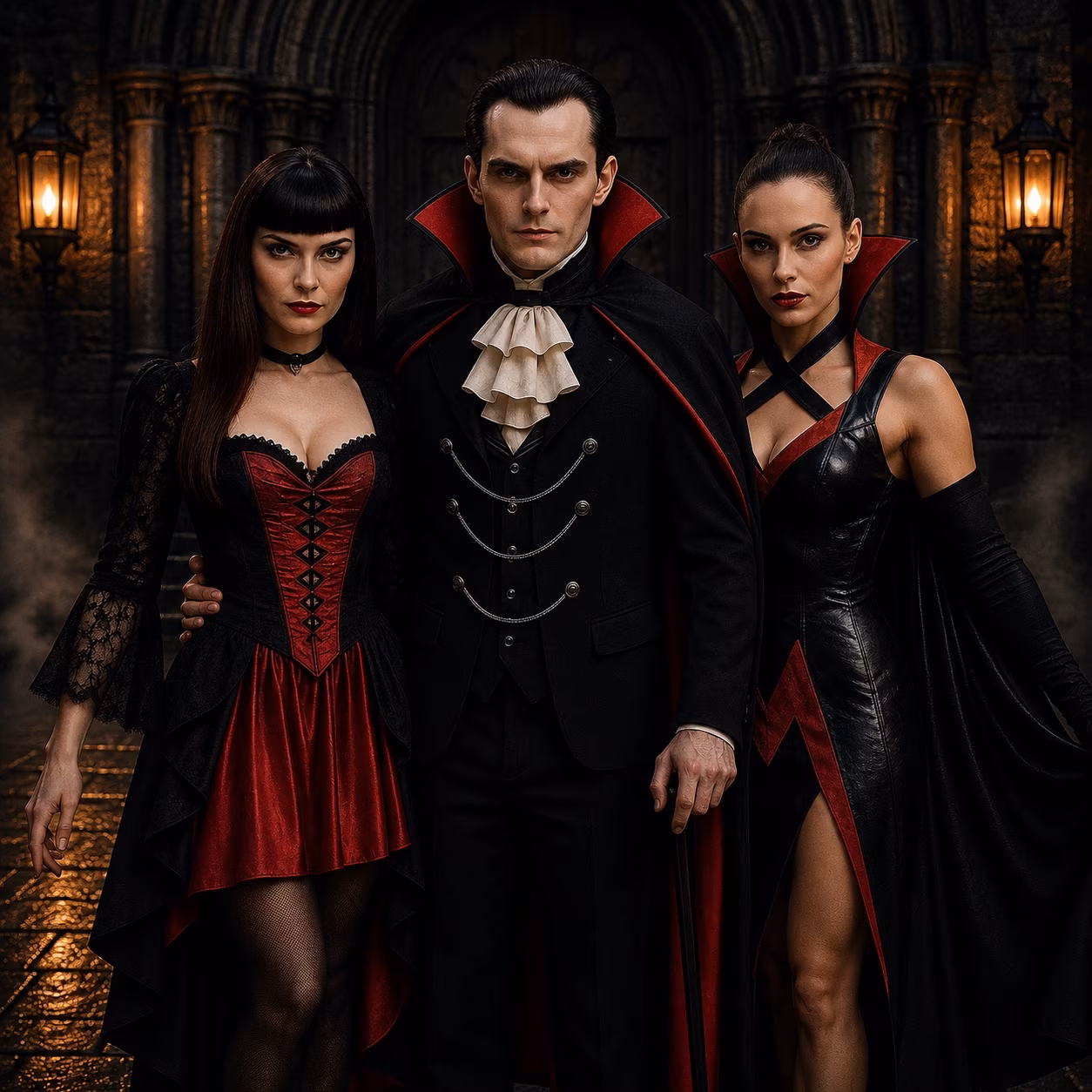Vampir Trio Halloween Walking Act buchen Berlin