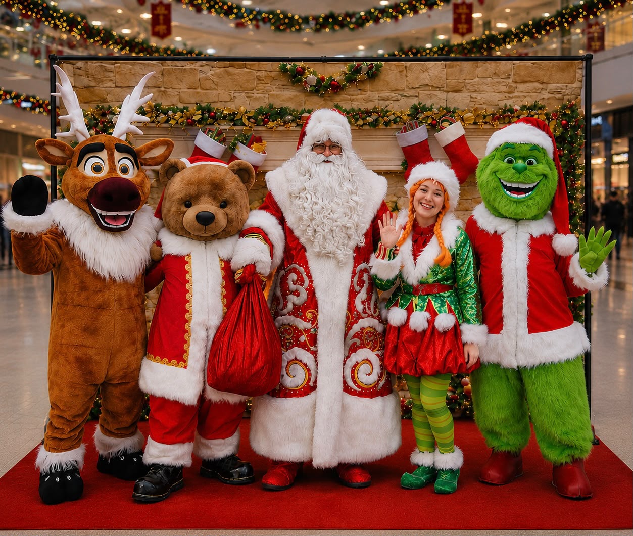 Weihnachtsmann Walking Act buchen Berlin