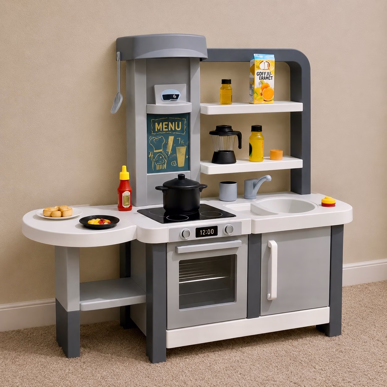 Große Kinderküche mit Backofen, Kühlschrank und Zubehör mieten Berlin