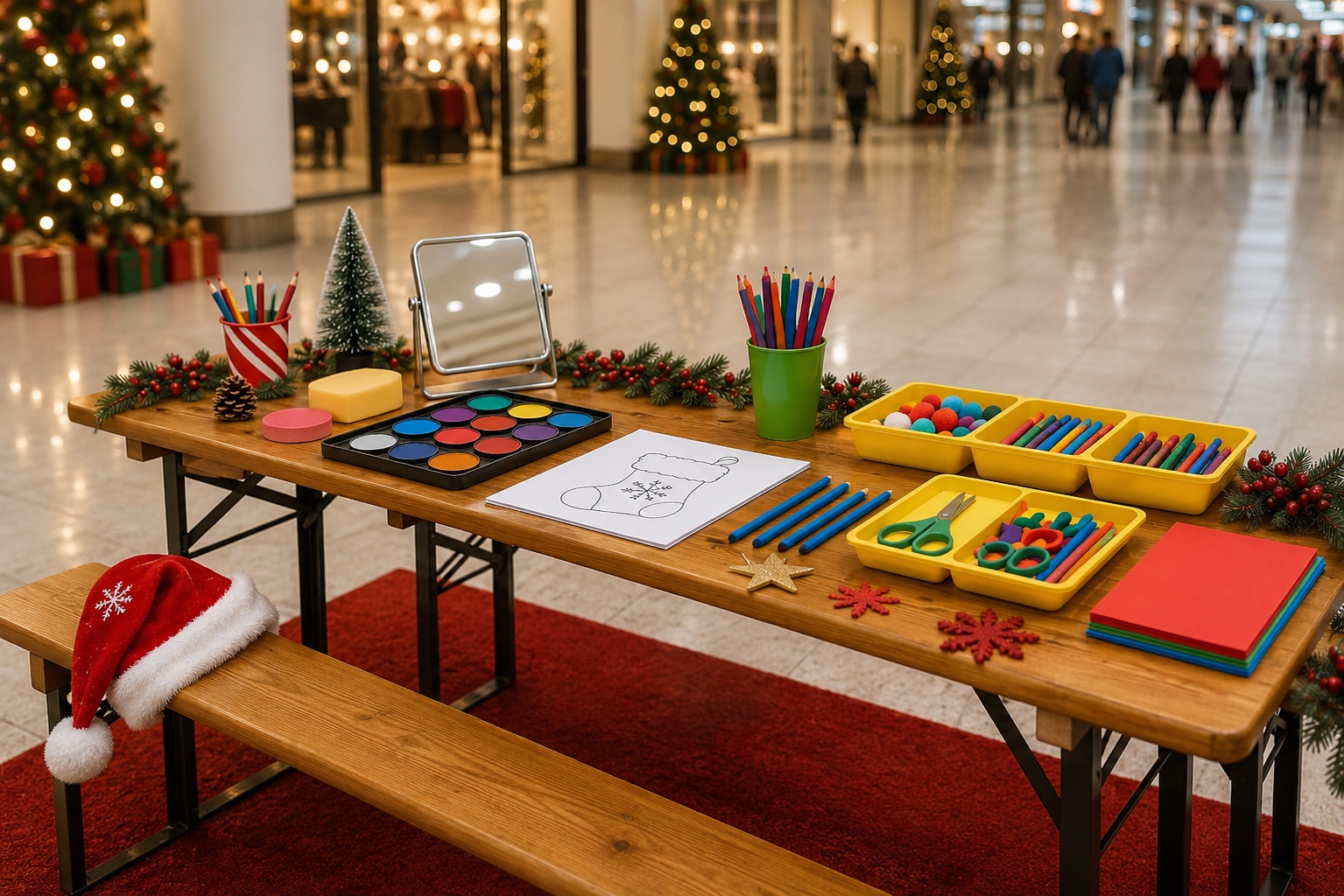 Weihnachtliche Bastel- und Kreativstation für Kinder buchen Berlin