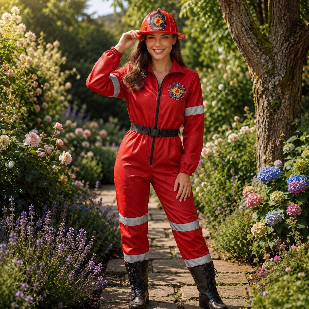 Feuerwehrfrau als Motto-Charakter für Kindergeburtstag und Event in Berlin buchen