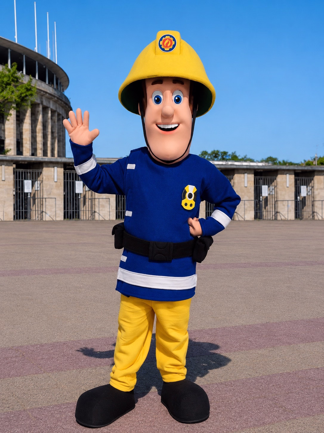 Feuerwehrmann Sam als Maskottchen für Kindergeburtstag und Event in Berlin buchen