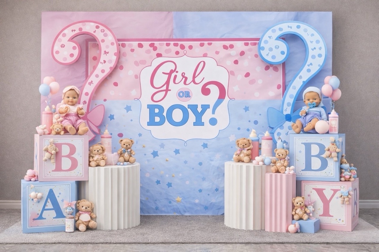 Gender Reveal XL Fotospot mieten Berlin – BerlinKids