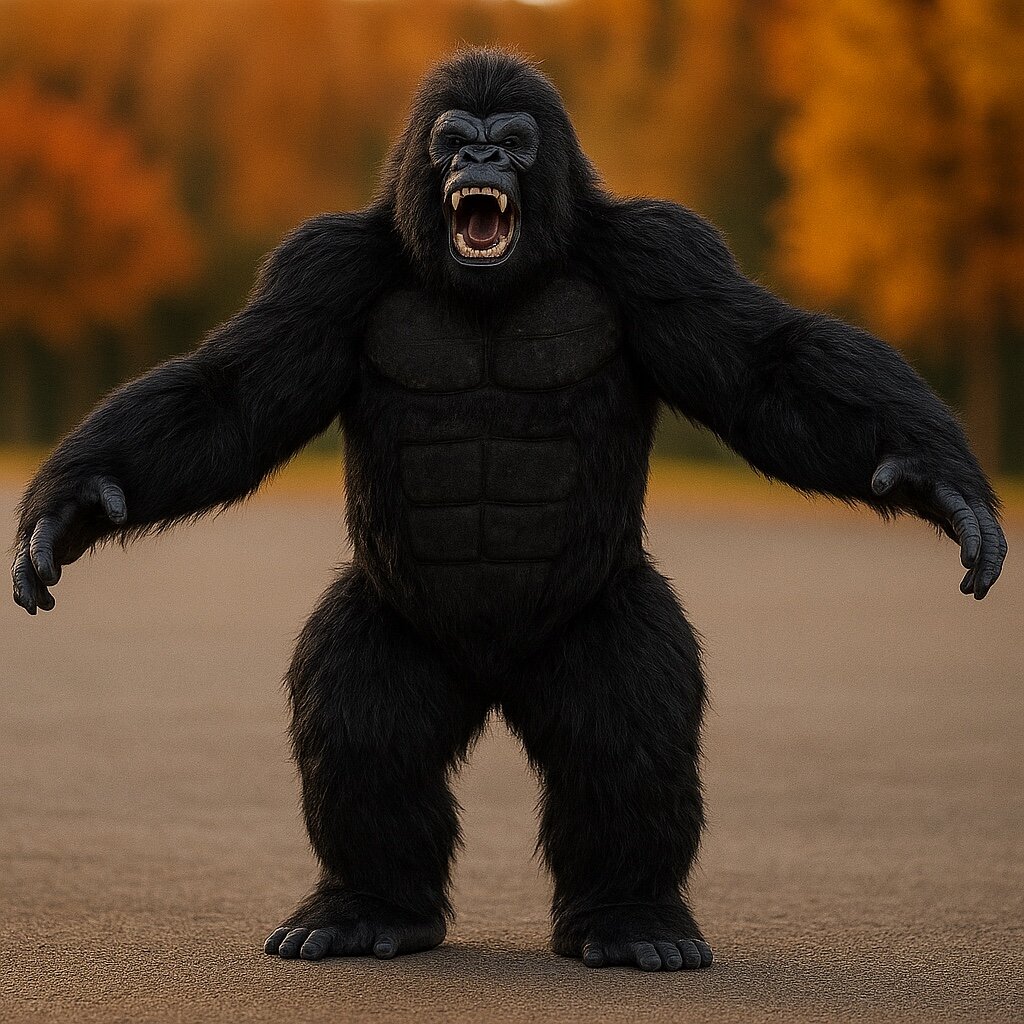 Gorilla als XXL Partyfigur für Kindergeburtstag und Event in Berlin buchen