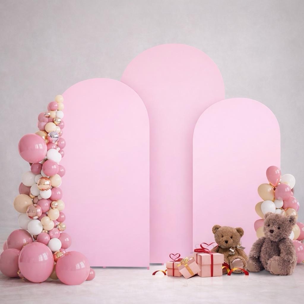 Rosa Backdrop-Set Gender Reveal Party Berlin