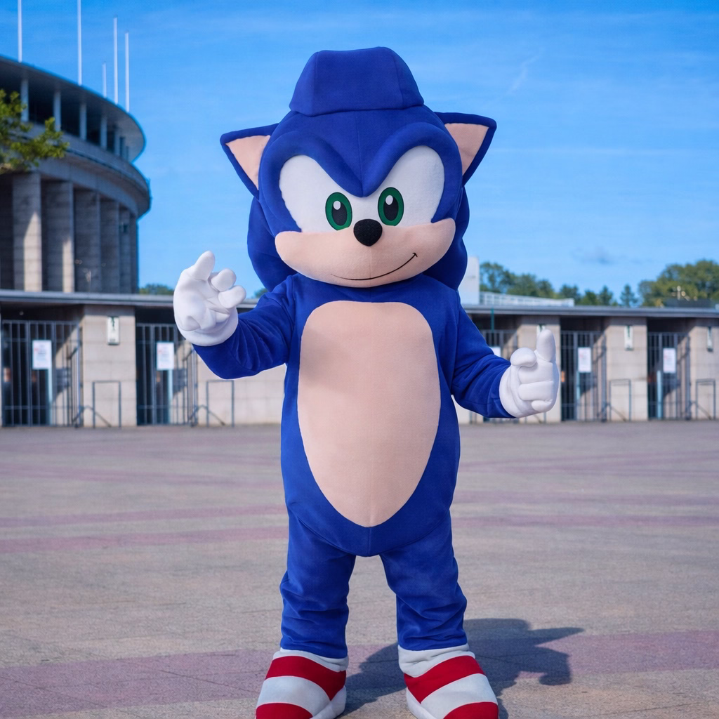 Sonic als Maskottchen für Kindergeburtstag und Event in Berlin buchen