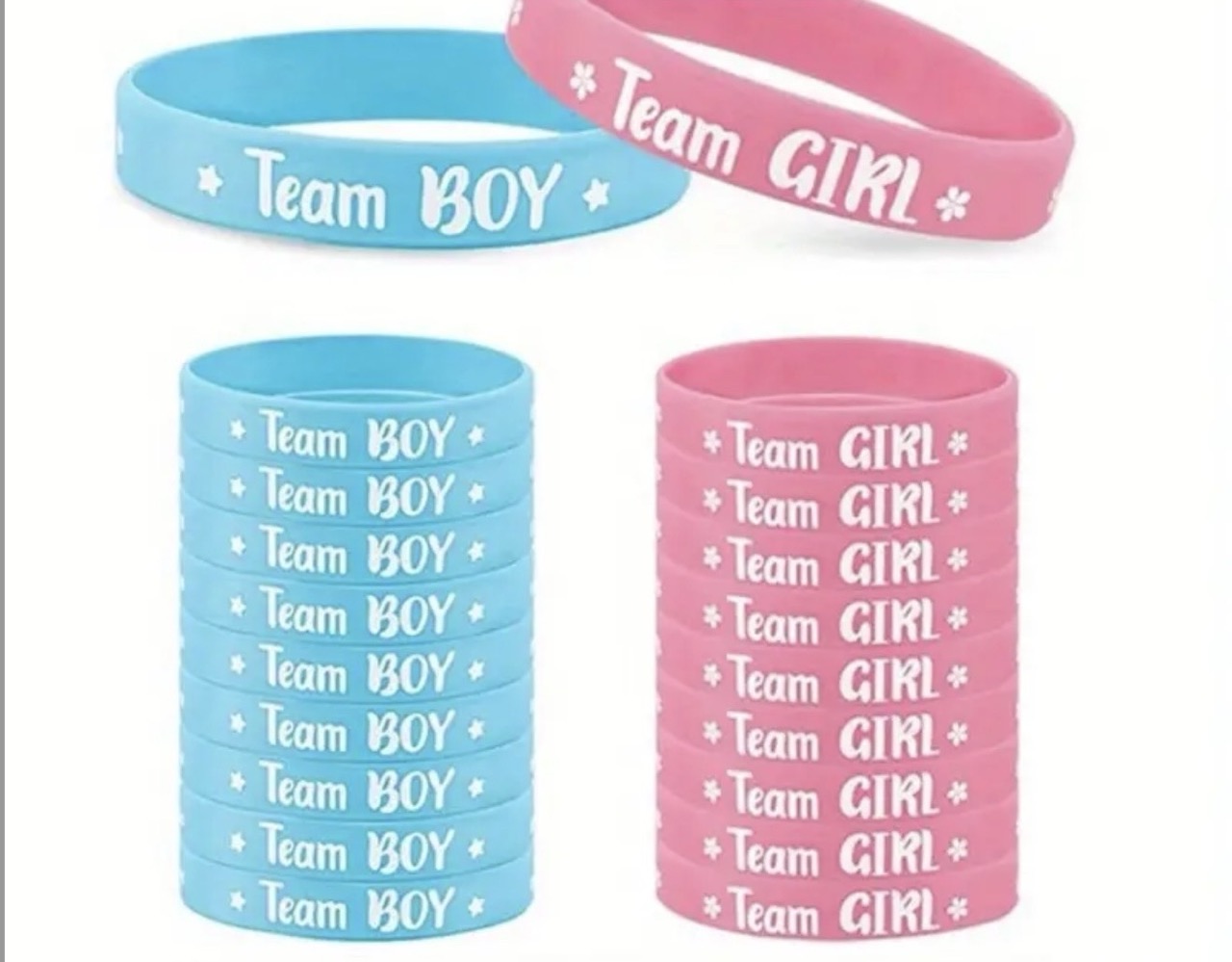 Team Boy Girl Armbänder Gender Reveal Party